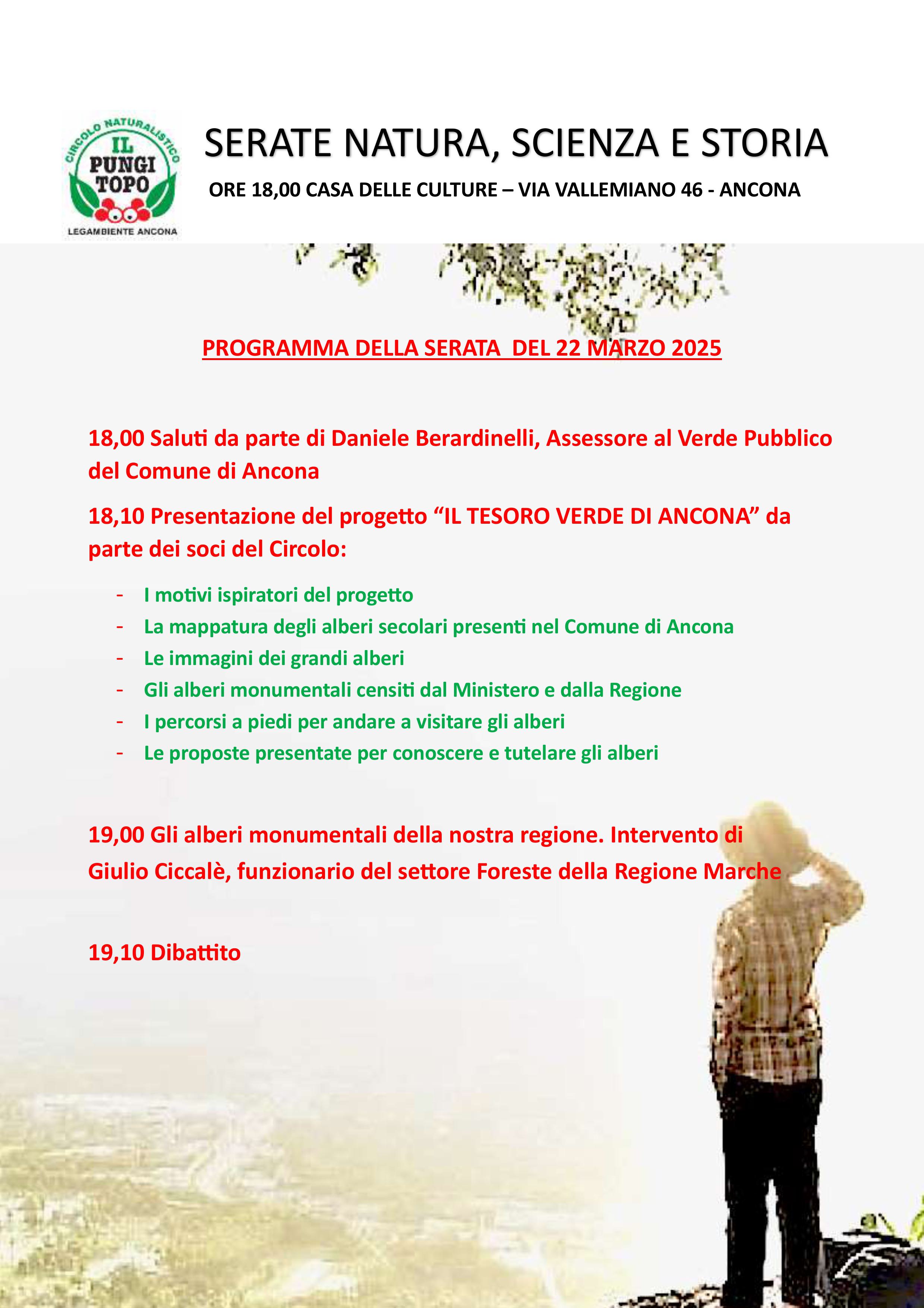 22 marzo 2025 Il tesoro verde di Ancona programma