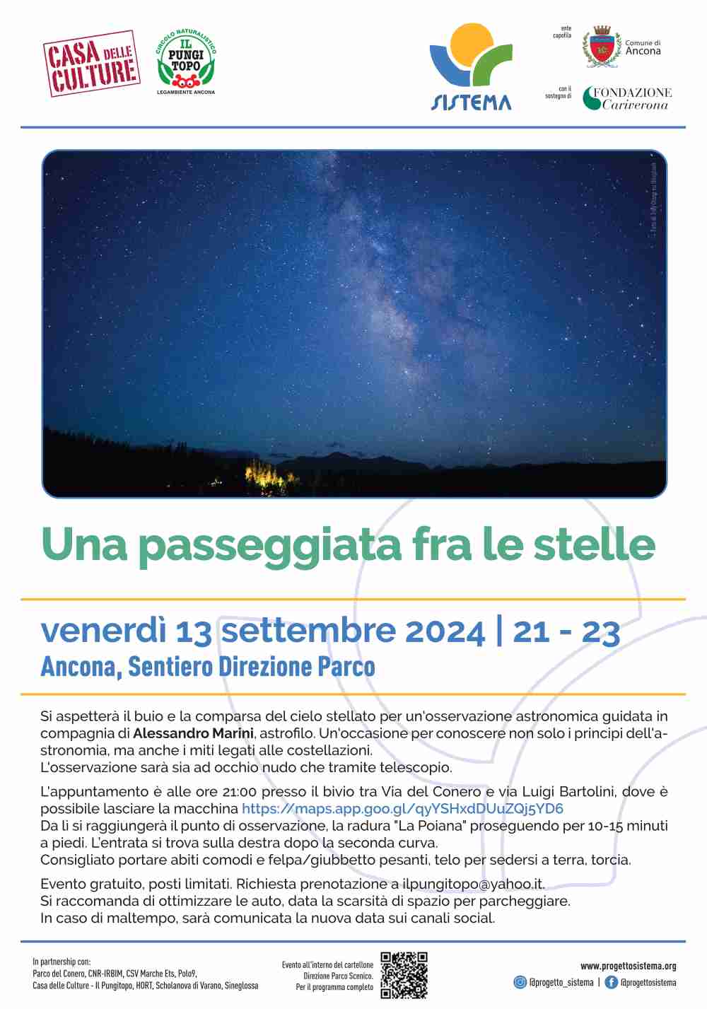 Osserviamo le stelle ven 13 set 2024